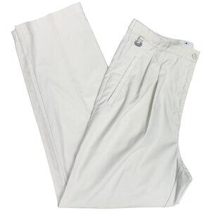 Women's LIZ GOLF Kylie Cream Pleated Straight Leg Pant | Size 12‎